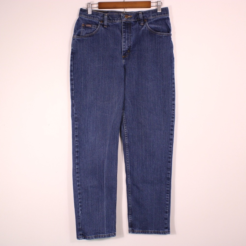 Riders by Lee Jeans Womens 12P Blue Straight High Rise Stretch Casual 31x29